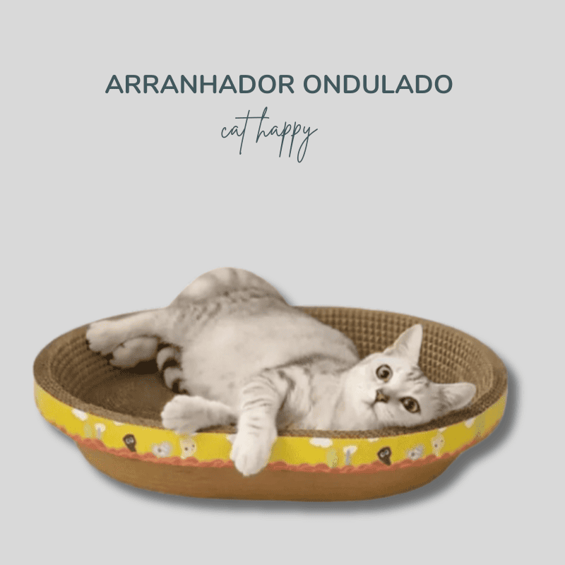 Arranhador Ondulado - cat happy