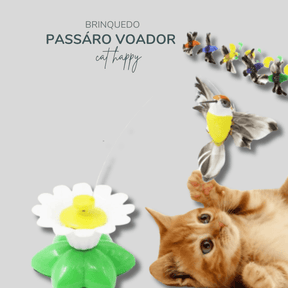 Brinquedo interativo para gato pássaro voador