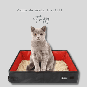 Caixinha de Areia Portátil - cat happy